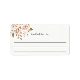 ロマンチックな粗末なシックなサンゴバラ書ラージオン ラベル