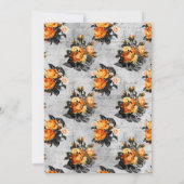 ロマンチックな粗野なシックなゴシック様式のフローラ 招待状 (裏面)