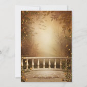 ロマンチックな紅葉とバラ日付を保存 招待状 (裏面)