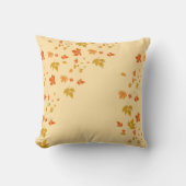 ロマンチックな紅葉アイボリー クッション (正面)