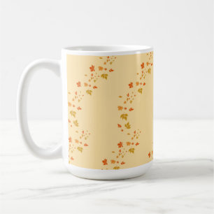 ロマンチックな紅葉アイボリー コーヒーマグカップ