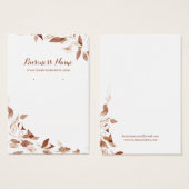 ロマンチックな紅葉バックグラウンドイヤリングカード (正面&裏面)