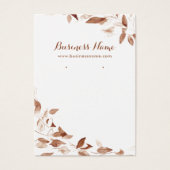 ロマンチックな紅葉バックグラウンドイヤリングカード (正面)