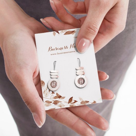 ロマンチックな紅葉バックグラウンドイヤリングカード