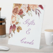 ロマンチックな紅葉ブライダルシャワーウェルカムサイン 台座サイン (インサイチュ)