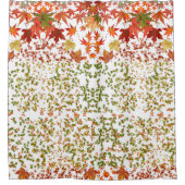 ロマンチックな紅葉メープル葉ズメモリアブルホーム シャワーカーテン (正面)