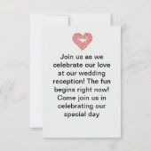 ロマンチックな紙結婚シルエットのシーン 招待状 (裏面)