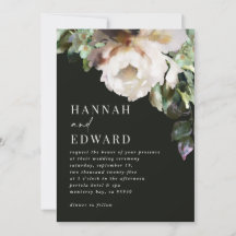 ロマンチックな素朴で上品な暗黒の冬の結婚式