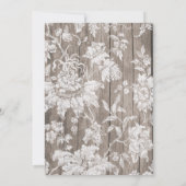 ロマンチックな素朴な花の木結婚式招待状 招待状 (裏面)