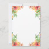 ロマンチックな素朴野花フローラ40th誕生日 招待状 (裏面)