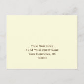 ロマンチックな紫とアイボリーRSVPはがき インビテーションポストカード (裏面)