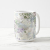 ロマンチックな紫とピンクの花 コーヒーマグカップ (正面右)