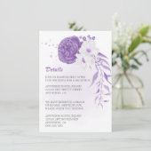 ロマンチックな紫と白のフローラ エンクロージャーカード (スタンド正面)