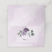 ロマンチックな紫と白のフローラ プレイスカード (外部開封)