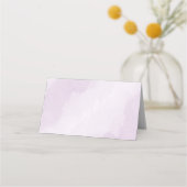 ロマンチックな紫と白のフローラ プレイスカード (裏面)