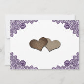 ロマンチックな紫のひまわり結婚の花 セーブザデート (裏面)