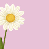 ロマンチックな紫のデイジーの花行の結婚式 招待状