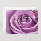 ロマンチックな紫のバラフローラブライダルシャワー 案内ポストカード (正面/裏面)
