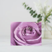 ロマンチックな紫のバラフローラブライダルシャワー 案内ポストカード (スタンド正面)