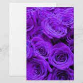 ロマンチックな紫のバラ、かわいらしローズブーケ (正面/裏面)