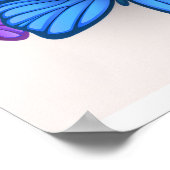 ロマンチックな紫のフローラブライダルシャワー歓迎サイン ポスター (角)