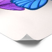 ロマンチックな紫のフローラブライダルシャワー歓迎サイン ポスター (角)