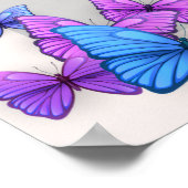 ロマンチックな紫のフローラブライダルシャワー歓迎サイン ポスター (角)