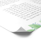 ロマンチックな紫のフローラ結婚のシーティングチャート ポスター (角)