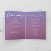 ロマンチックな紫の夕日の雪の結婚山々 プログラム (内部)