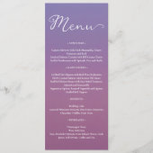 ロマンチックな紫の夕日の雪の結婚山々 メニュー (正面)