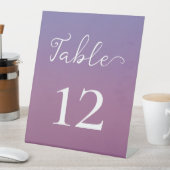 ロマンチックな紫の夕日の雪の結婚山々 台座サイン (インサイチュ)