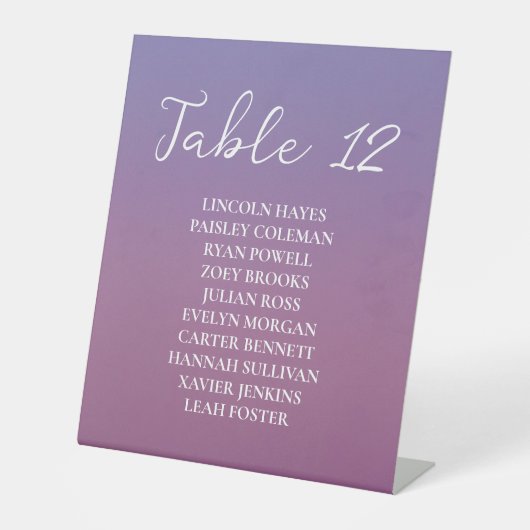 ロマンチックな紫の夕日の雪の結婚山々 台座サイン (正面)