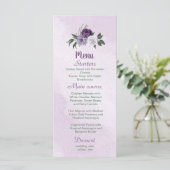 ロマンチックな紫の白い花の緑葉 メニュー (スタンド正面)