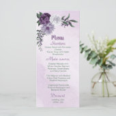 ロマンチックな紫の白い花の緑葉 メニュー (スタンド正面)