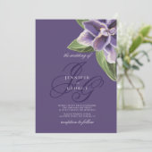 ロマンチックな紫の緑のラベンダーラン結婚ズ 招待状 (スタンド正面)