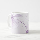 ロマンチックな紫の花の植物学 コーヒーマグカップ (正面左)