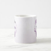 ロマンチックな紫の花の植物学 コーヒーマグカップ (中央)