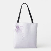 ロマンチックな紫の花の植物学 トートバッグ (裏面)