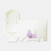 ロマンチックな紫の花結婚の緑 フェイバーボックス (折り畳みなし)