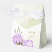 ロマンチックな紫の花結婚の緑 フェイバーボックス (正面サイド)