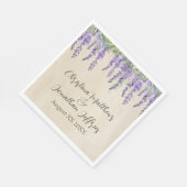 ロマンチックな紫の藤オンパーチ素朴メント スタンダードランチョンナプキン (角)