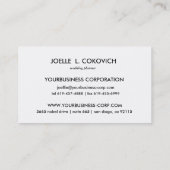 ロマンチックな紫の蘭の愛フローラ 名刺 (裏面)