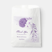 ロマンチックな紫結婚の花 フェイバーバッグ (正面)