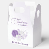 ロマンチックな紫結婚の花 フェイバーボックス (オープン)