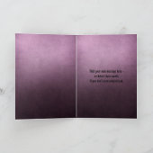 ロマンチックな紫色のゴシック様式のフレームを追加 カード (内部)