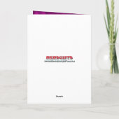 ロマンチックな紫色のシルバーダイヤモンドハート シーズンカード (裏面)