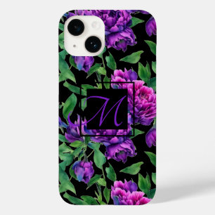 ロマンチックな紫色のマゼンタピンクの水色の牡丹 Case-Mate iPhone 14ケース