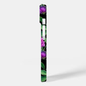 ロマンチックな紫色のマゼンタピンクの水色の牡丹 Case-Mate iPhoneケース (裏面 / 左)