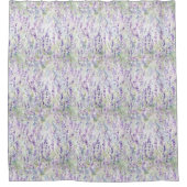 ロマンチックな紫色の花々   シャワーカーテン (正面)