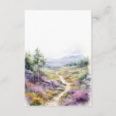 ロマンチックな紫色の花の森の結婚式RSVPカード エンクロージャーカード (裏面)